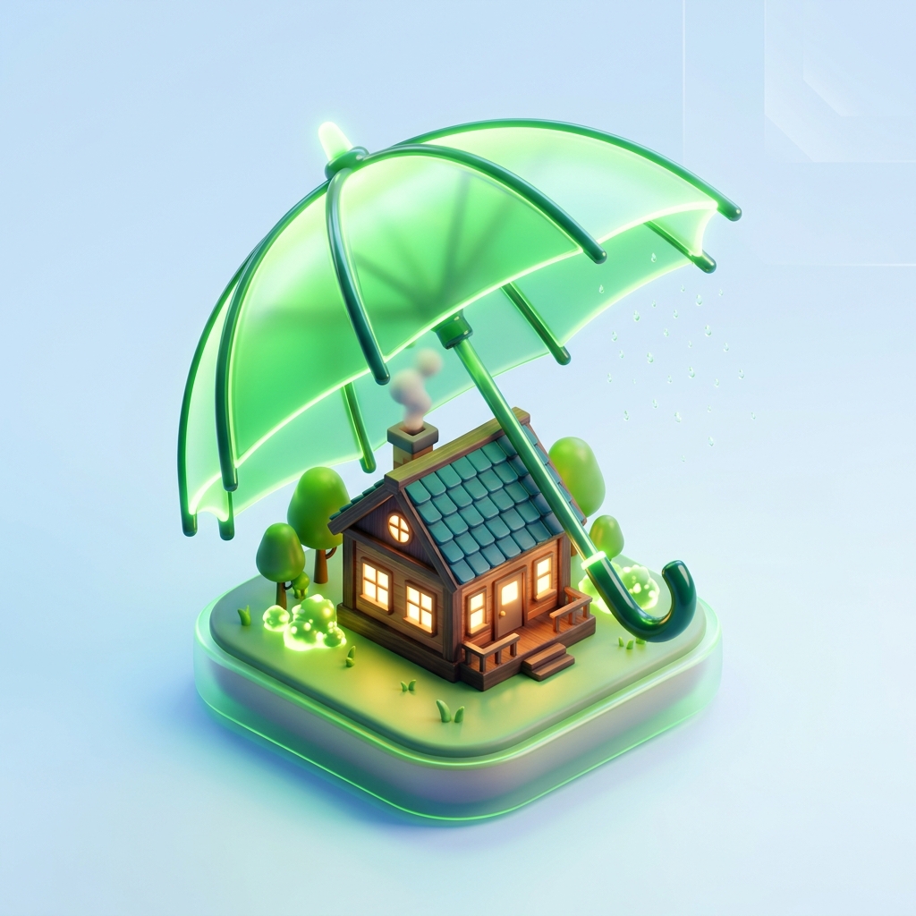 Glowing protection umbrella